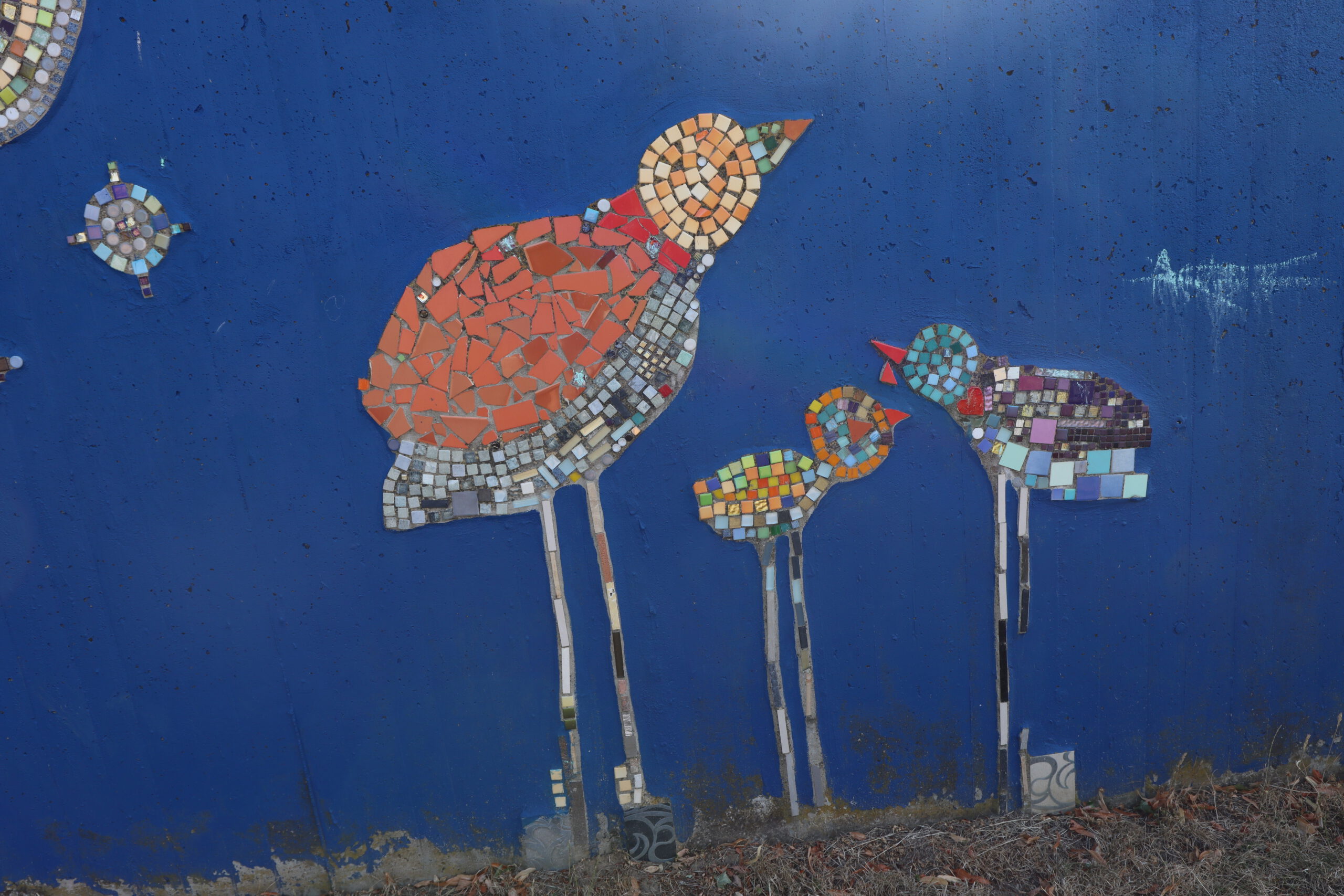 Vögel aus Mosaiksteine